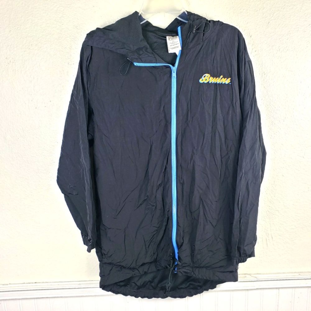 Women's Victoria Secret's Pink Collegiate Black Zip Up UCLA Bruins Windbreaker